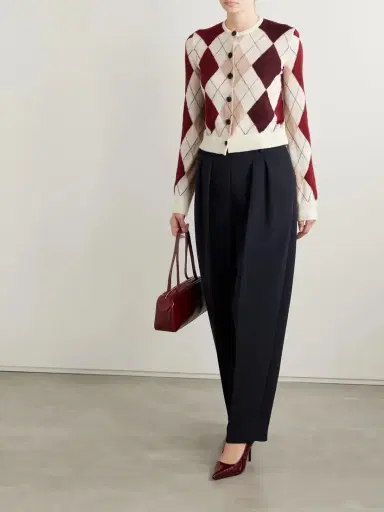 Khaite Dugan Pleated Crepe Tapered Pants | Thumbnail 2
