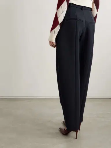 Khaite Dugan Pleated Crepe Tapered Pants | Thumbnail 3