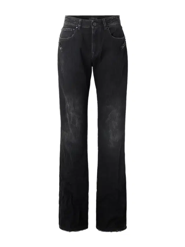 City Studded Low-rise Straight-leg Jeans