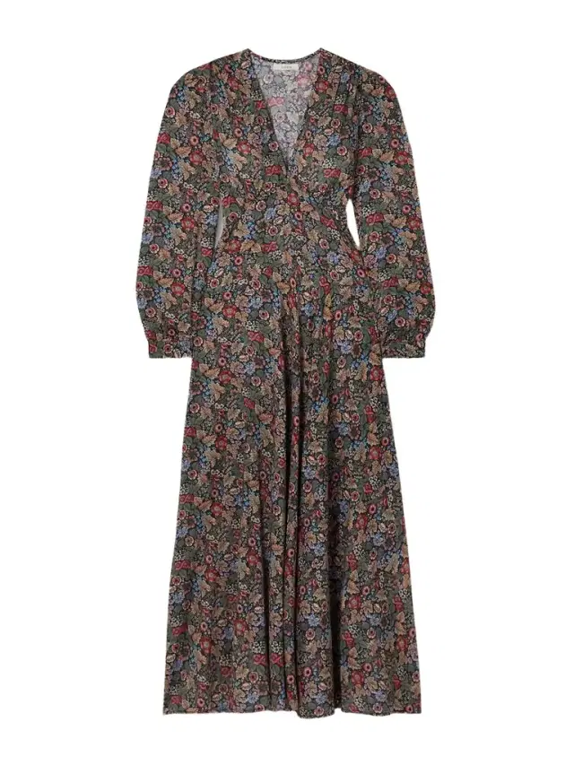 Charleston Floral-print Organic Cotton-voile Midi Dress