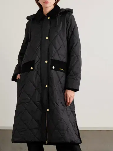 Barbour Meredith Hooded Corduroy-trimmed Quilted Shell Jacket | Thumbnail 3