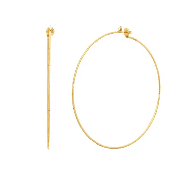 MATTIA CIELO Mattia Cielo Rugiada Diamanti 18K Rose Gold & Titanium Diamond Hoop Earrings by The Solist