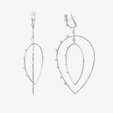 MATTIA CIELO Mattia Cielo Rugiada Diamanti 18K White Gold & Titanium Diamond Drop Earrings by The Solist | Thumbnail 2 MATTIA CIELO Mattia Cielo Rugiada Diamanti 18K White Gold & Titanium Diamond Drop Earrings by The Solist | Thumbnail 2