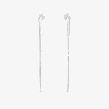 MATTIA CIELO Mattia Cielo Rugiada Diamanti 18K White Gold & Titanium Diamond Hoop Earrings by The Solist | Thumbnail 2 MATTIA CIELO Mattia Cielo Rugiada Diamanti 18K White Gold & Titanium Diamond Hoop Earrings by The Solist | Thumbnail 2