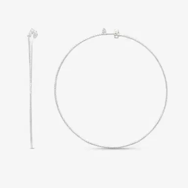 MATTIA CIELO Mattia Cielo Rugiada Diamanti 18K White Gold & Titanium Diamond Hoop Earrings by The Solist | Thumbnail 3 MATTIA CIELO Mattia Cielo Rugiada Diamanti 18K White Gold & Titanium Diamond Hoop Earrings by The Solist | Thumbnail 3