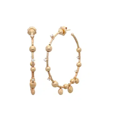 MATTIA CIELO Mattia Cielo Rugiada Gocce 18K Rose Gold & Titanium Diamond Hoop Earrings by The Solist | Thumbnail 1 MATTIA CIELO Mattia Cielo Rugiada Gocce 18K Rose Gold & Titanium Diamond Hoop Earrings by The Solist | Thumbnail 1