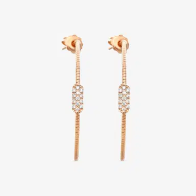 MATTIA CIELO Mattia Cielo Rugiada Pave 18K Rose Gold & Titanium Diamond Hoop Earrings by The Solist | Thumbnail 2 MATTIA CIELO Mattia Cielo Rugiada Pave 18K Rose Gold & Titanium Diamond Hoop Earrings by The Solist | Thumbnail 2