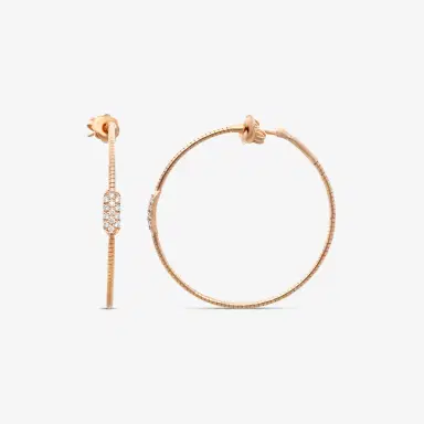 MATTIA CIELO Mattia Cielo Rugiada Pave 18K Rose Gold & Titanium Diamond Hoop Earrings by The Solist | Thumbnail 3 MATTIA CIELO Mattia Cielo Rugiada Pave 18K Rose Gold & Titanium Diamond Hoop Earrings by The Solist | Thumbnail 3