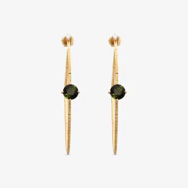 MATTIA CIELO Mattia Cielo Rugiada Pietre 18K Rose Gold & Titanium Diamond & Green Tourmaline Hoop Earrings by The Solist | Thumbnail 2 MATTIA CIELO Mattia Cielo Rugiada Pietre 18K Rose Gold & Titanium Diamond & Green Tourmaline Hoop Earrings by The Solist | Thumbnail 2
