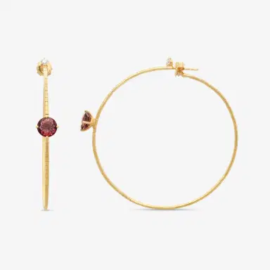 MATTIA CIELO Mattia Cielo Rugiada Pietre 18K Rose Gold & Titanium Diamond & Pink Tourmaline Hoop Earrings by The Solist | Thumbnail 3 MATTIA CIELO Mattia Cielo Rugiada Pietre 18K Rose Gold & Titanium Diamond & Pink Tourmaline Hoop Earrings by The Solist | Thumbnail 3