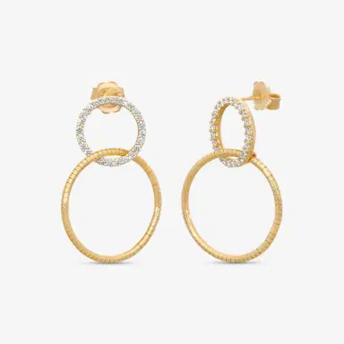 MATTIA CIELO Mattia Cielo Rugiada Tennis 18K Rose Gold & Titanium Diamond Drop Earrings by The Solist | Thumbnail 3 MATTIA CIELO Mattia Cielo Rugiada Tennis 18K Rose Gold & Titanium Diamond Drop Earrings by The Solist | Thumbnail 3