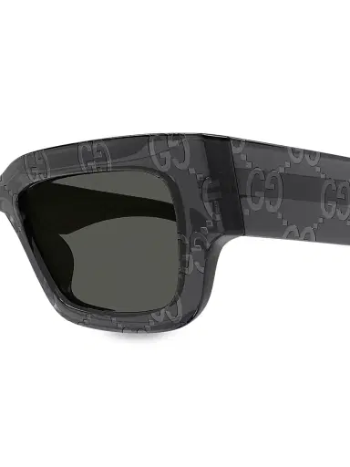Gucci Men's Miami 52MM Rectangle Sunglasses - Grey | Thumbnail 3