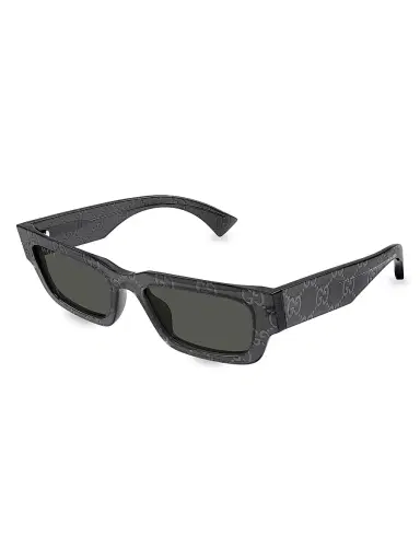 Gucci Men's Miami 52MM Rectangle Sunglasses - Grey | Thumbnail 1