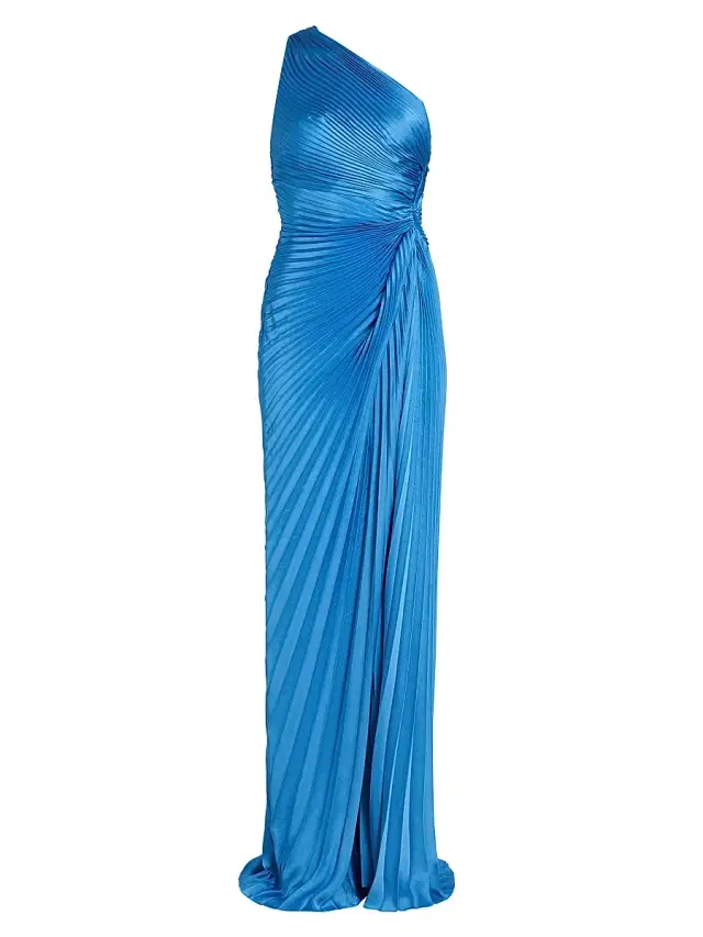 A.L.C. Women's Lara Pleated One-Shoulder Gown - Capri