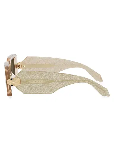 BVLGARI Women's Serpenti Forever 53MM Rectangular Sunglasses - Gold Brown | Thumbnail 3