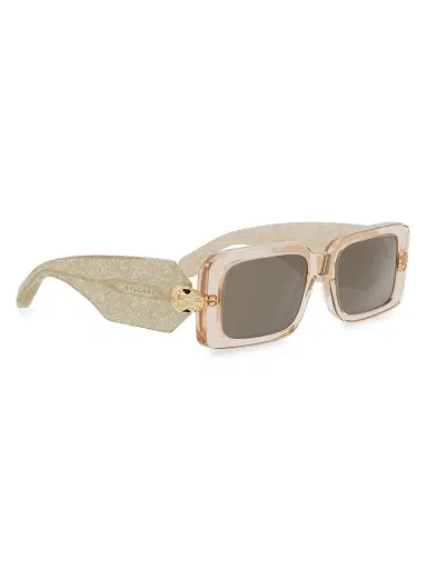 BVLGARI Women's Serpenti Forever 53MM Rectangular Sunglasses - Gold Brown | Thumbnail 8