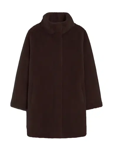 Apparis Women's Blair Faux Fur Stand Collar Coat - Espresso - Size XL | Thumbnail 1