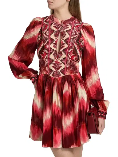 Farm Rio Women's Amanda Stripes Tapestry Abstract-Print Minidress - Red | Thumbnail 3 Farm Rio Women's Amanda Stripes Tapestry Abstract-Print Minidress - Red | Thumbnail 3