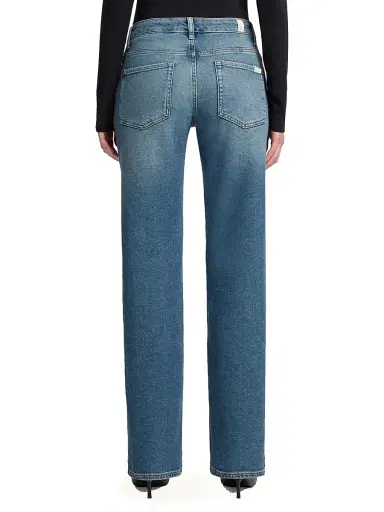 7 For All Mankind Women's Calie Straight Mid-Rise Jeans - Sea Level | Thumbnail 5 7 For All Mankind Women's Calie Straight Mid-Rise Jeans - Sea Level | Thumbnail 5