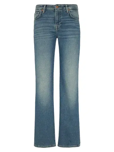 7 For All Mankind Women's Calie Straight Mid-Rise Jeans - Sea Level | Thumbnail 1 7 For All Mankind Women's Calie Straight Mid-Rise Jeans - Sea Level | Thumbnail 1