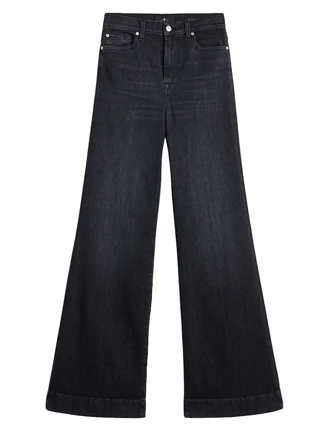 7 For All Mankind Women's Modern Dojo Flare Jeans - Blacky - Size 23