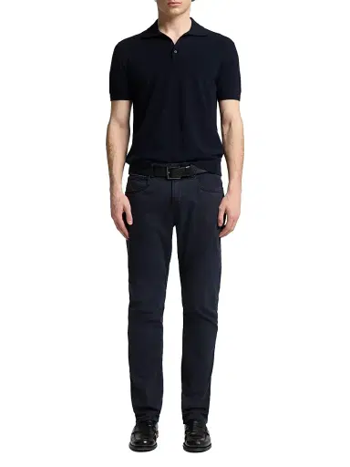 7 For All Mankind Men's The Straight Stretch Mid-Rise Straight-Leg Jeans - Deep Navy - Size 38 | Thumbnail 2
