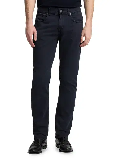 7 For All Mankind Men's The Straight Stretch Mid-Rise Straight-Leg Jeans - Deep Navy - Size 38 | Thumbnail 3