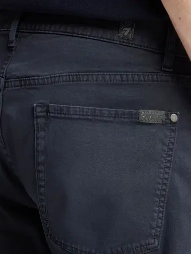 7 For All Mankind Men's The Straight Stretch Mid-Rise Straight-Leg Jeans - Deep Navy - Size 38 | Thumbnail 6