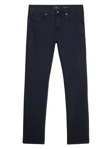 7 For All Mankind Men's The Straight Stretch Mid-Rise Straight-Leg Jeans - Deep Navy - Size 38 | Thumbnail 1