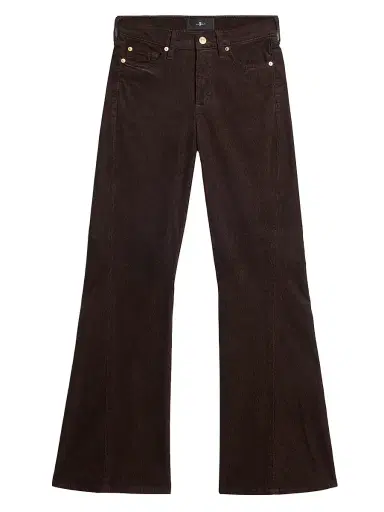 7 For All Mankind Women's Twisted Dojo Tailorless Flared Corduroy Pants - Corduroy Coffee - Size 27 | Thumbnail 1 7 For All Mankind Women's Twisted Dojo Tailorless Flared Corduroy Pants - Corduroy Coffee - Size 27 | Thumbnail 1