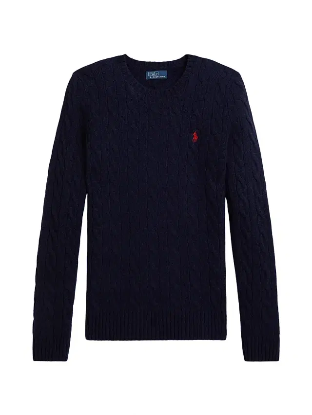 Polo Ralph Lauren Women's Cable-Knit Wool-Cashmere Crewneck Sweater - Hunter Navy