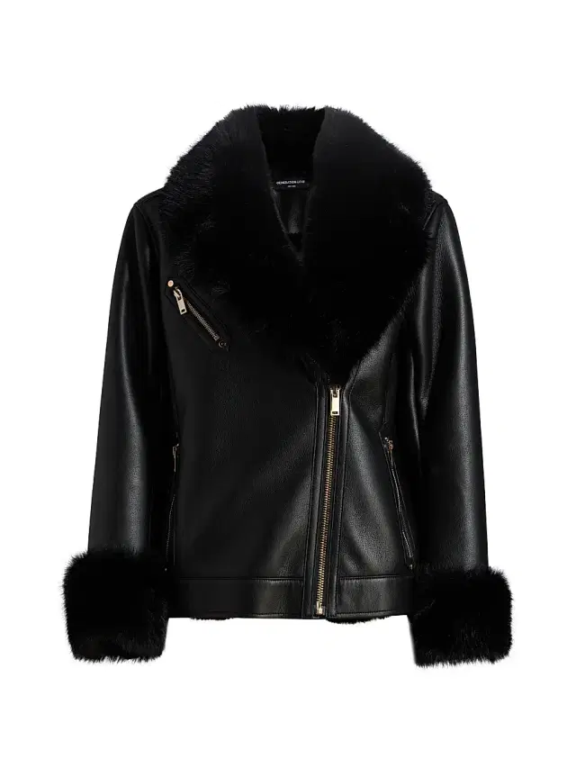 Generation Love Women's Walt Faux-Leather Moto Jacket - Black