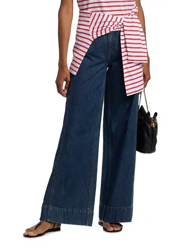 rag & bone Women's Selah Tailored Wide-Leg Jeans - Kenme | Thumbnail 3