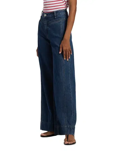 rag & bone Women's Selah Tailored Wide-Leg Jeans - Kenme | Thumbnail 4