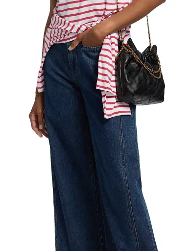 rag & bone Women's Selah Tailored Wide-Leg Jeans - Kenme | Thumbnail 7