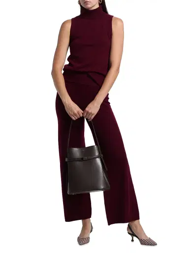 Stellae Dux Women's Cashmere Sleeveless Turtleneck Top | Thumbnail 2 Stellae Dux Women's Cashmere Sleeveless Turtleneck Top | Thumbnail 2
