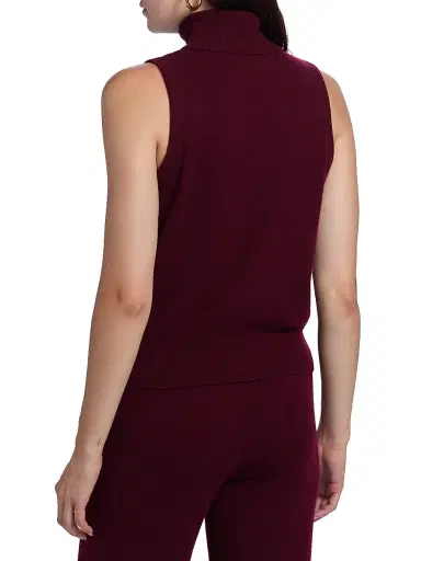 Stellae Dux Women's Cashmere Sleeveless Turtleneck Top | Thumbnail 5 Stellae Dux Women's Cashmere Sleeveless Turtleneck Top | Thumbnail 5