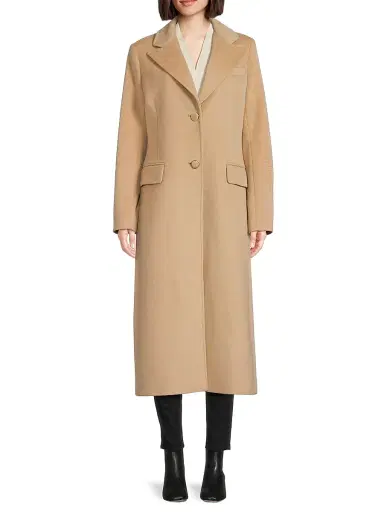 Milly Women's Wool-Blend Single-Breasted Maxi Coat - Camel | Thumbnail 3 Milly Women's Wool-Blend Single-Breasted Maxi Coat - Camel | Thumbnail 3