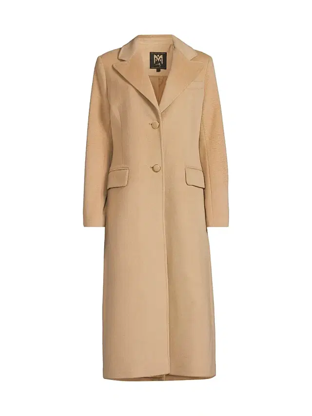 Milly Women's Wool-Blend Single-Breasted Maxi Coat - Camel