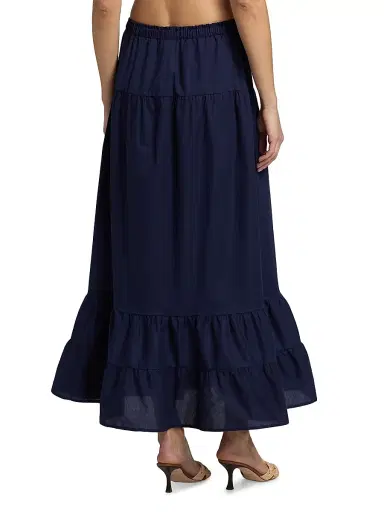 Peixoto Women's Rily Tiered Maxi Skirt - Navy | Thumbnail 11 Peixoto Women's Rily Tiered Maxi Skirt - Navy | Thumbnail 11