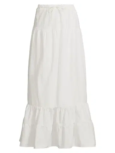 Peixoto Women's Rily Tiered Maxi Skirt - Navy | Thumbnail 1 Peixoto Women's Rily Tiered Maxi Skirt - Navy | Thumbnail 1
