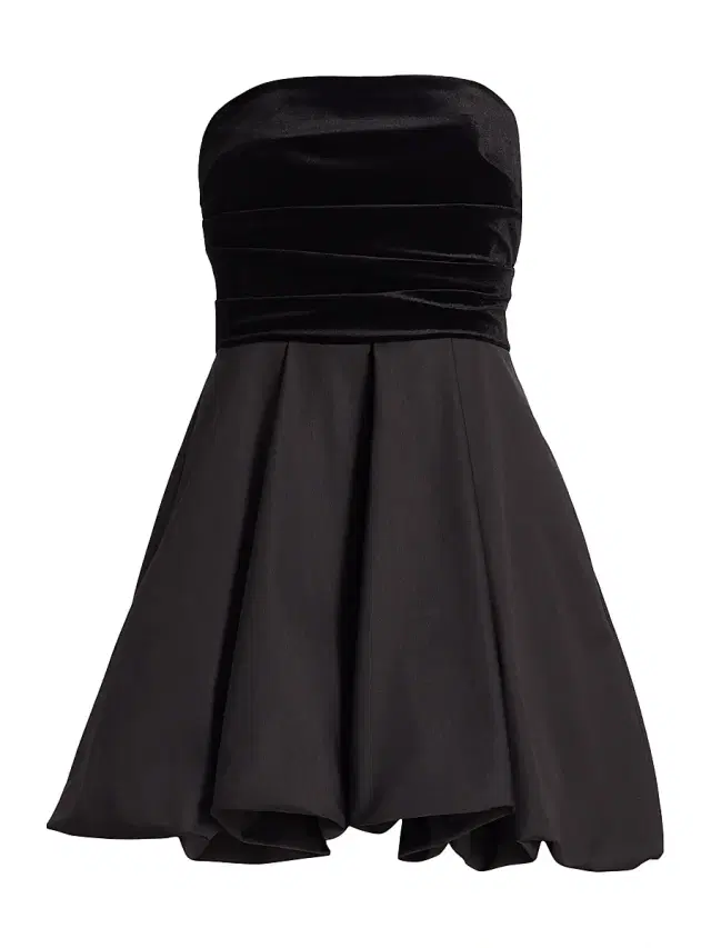 As It May Women's Fiona Mixed-Media Bandeau Minidress