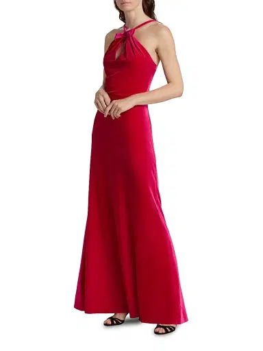 As It May Women's Louise Velvet Halter Gown | Thumbnail 2 As It May Women's Louise Velvet Halter Gown | Thumbnail 2