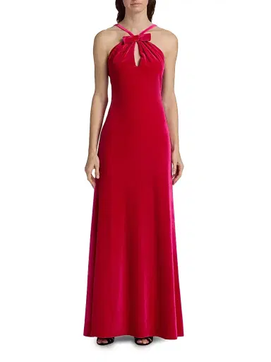 As It May Women's Louise Velvet Halter Gown | Thumbnail 3 As It May Women's Louise Velvet Halter Gown | Thumbnail 3
