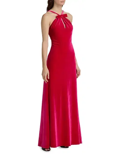 As It May Women's Louise Velvet Halter Gown | Thumbnail 4 As It May Women's Louise Velvet Halter Gown | Thumbnail 4