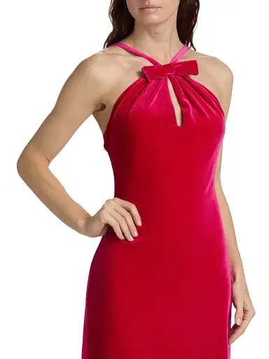 As It May Women's Louise Velvet Halter Gown | Thumbnail 6 As It May Women's Louise Velvet Halter Gown | Thumbnail 6