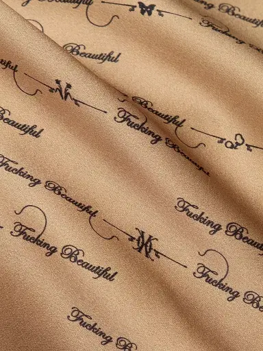 Kiki de Montparnasse Women's Script-Printed Silk Lounge Shorts | Thumbnail 6 Kiki de Montparnasse Women's Script-Printed Silk Lounge Shorts | Thumbnail 6