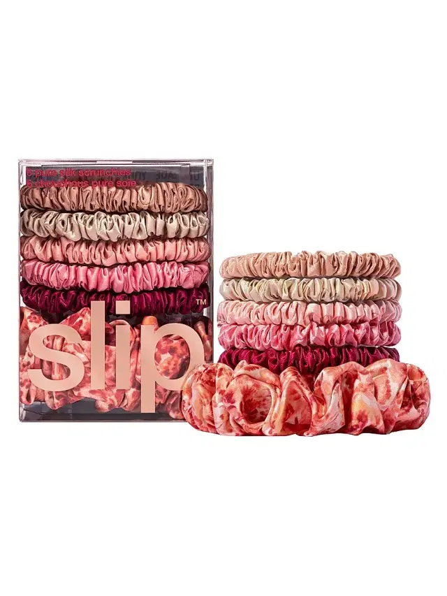 Women's Core 5-Piece Pure Silk Scrunchie Set