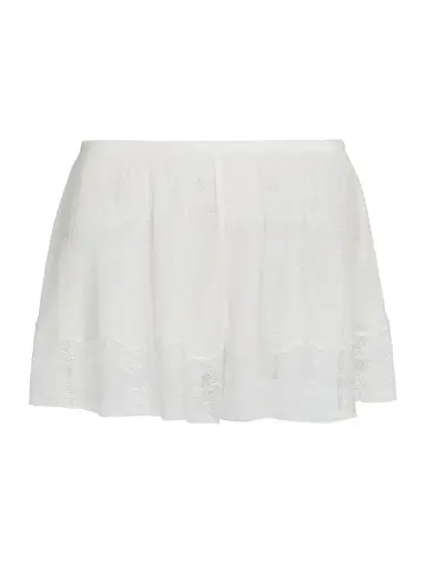 Kiki de Montparnasse Women's Pointelle-Knit Lace Shorts - Ivory - Size XL | Thumbnail 1