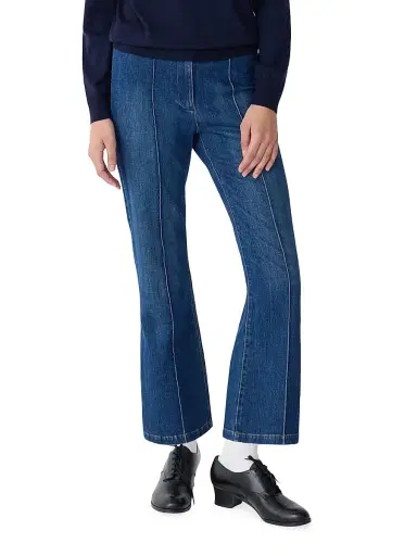 CALLAS MILANO Women's Lola Denim Flare-Leg Cropped Pants - Indigo - Size 12 | Thumbnail 2 CALLAS MILANO Women's Lola Denim Flare-Leg Cropped Pants - Indigo - Size 12 | Thumbnail 2